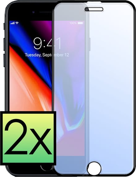 Screenprotector Geschikt voor iPhone 6 Screenprotector Tempered Glass Gehard Glas Full Cover - 2x