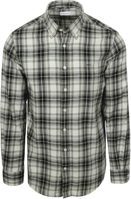 McGregor Overhemd Flanel Ruiten Groen - Maat M - Heren - Overhemden Casual