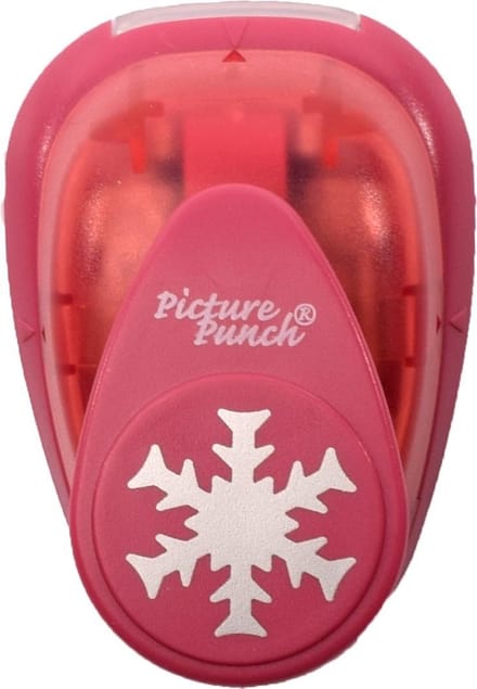 Vaessen Creative Pons - Figuurpons - Sneeuwvlok - 2,4 x 2,5 cm