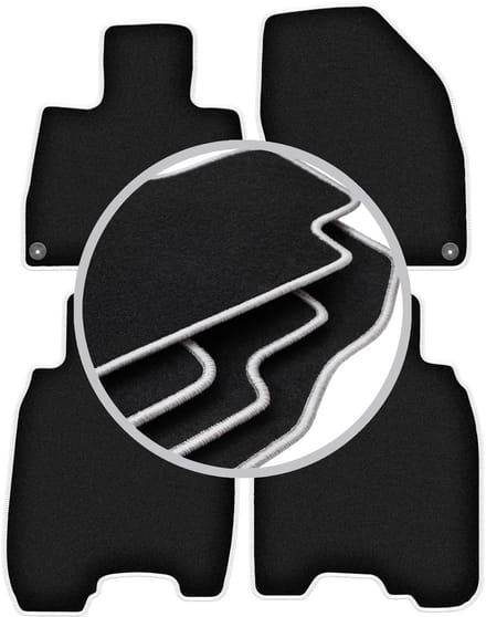 CARLUX-SILVER automatten voor: Honda Civic VIII (UFO) hatchback (2006-2012)