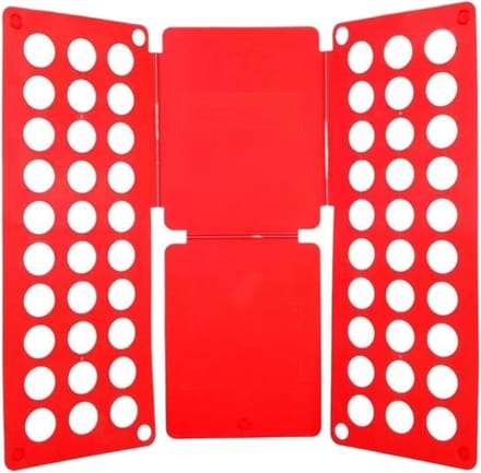 Vouwplank Kleding - Hulpstuk Vouwen - Snel Kleding Ordenen - Efficiënte Vouwtechniek - 59 x 70 cm - Rood