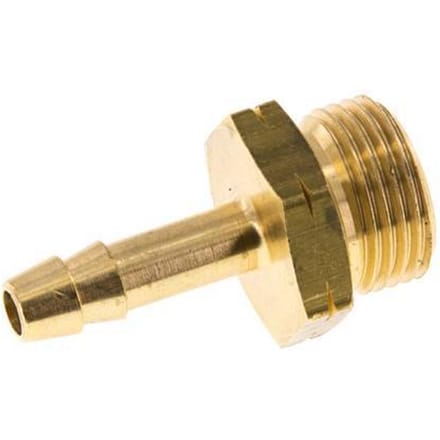 6 mm & G3/8'' LH Messing Slangpilaar Buitendraad [2 Stuks]