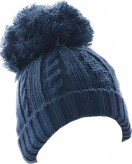 Soft Touch Babymuts Pompom Junior Acryl Navy Mt 1-2 Jaar