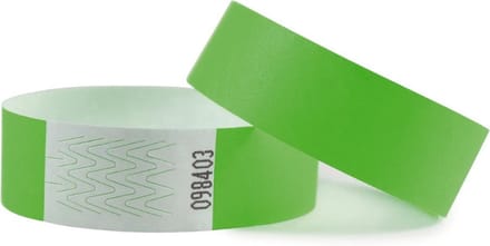 CombiCraft Blanco Tyvek Polsbandje Groen - 5000 stuks