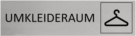 CombiCraft Aluminium Deurbordje "Umkleideraum " 165x45mm met tape