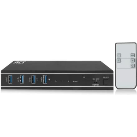 ACT 2-Poorts HDMI 4K@60Hz KVM switch, USB 3.2 Gen1 (USB 3.0) AC7912