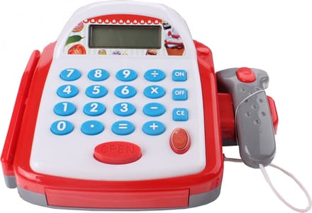 Johntoy Kassa met licht en geluid wit/rood