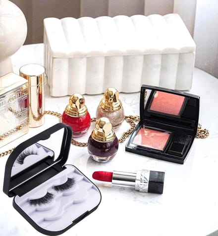 Luxe Wimper Opbergkoffer met Spiegel - Organizer voor Valse Wimpers en Make-up