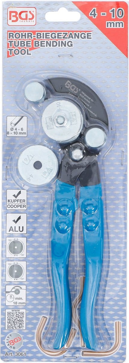BGS Remleiding buiger -2 uitwisselbare buigrollen - koper remleidng - 4mm tot 10 mm - BGS3061