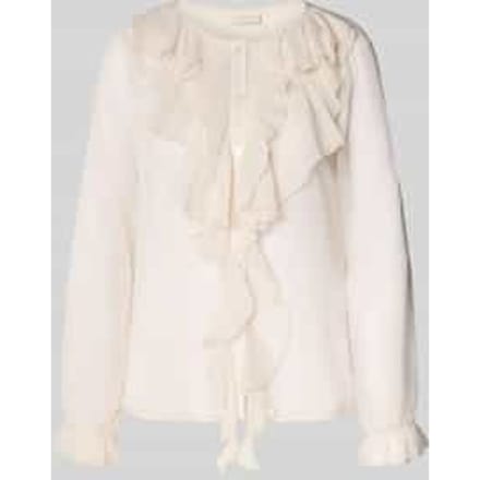 Regular fit blouse met ruches, model 'Ditte'