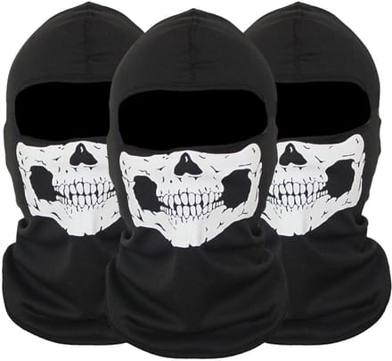 Set van 3 Ghost Skull Balaclava Masks voor Halloween en Cosplay