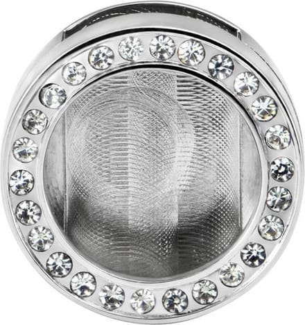 Quiges - RVS Mini Munt Button Zilverkleurig voor Armband - ECO019