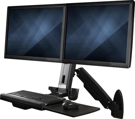 StarTech.com WALLSTS2 computerwerkplek voor zitten en staan