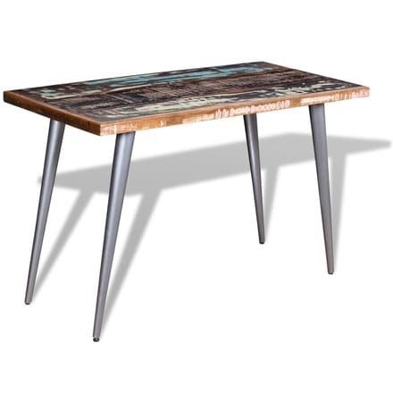 vidaXL - Eettafel - 120x60x76 - cm - massief - gerecycled - hout