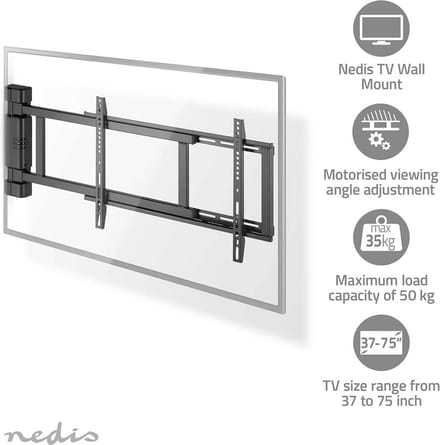 Nedis Motorised TV Wall Mount | 32 - 75 " | Maximum supported screen weight: 50 kg - Max 50 kg - recommended for 75"