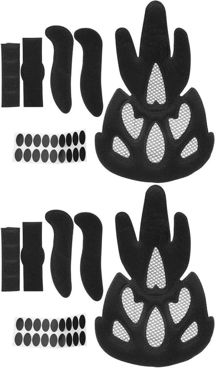 Fietshelm Accessoires - Voering Spons - Fietsen Comfort - Vliegnet Integratie - 2 Sets - Zwart