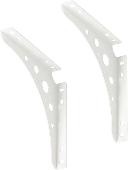 2 x siwitec Delta Line console 200 x 200 mm in wit, plankdrager met een draagvermogen van 95 kg, plankdrager