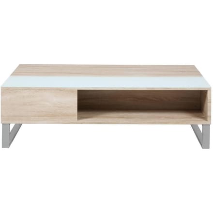 Selsey Kostrena - Tafel 110x60 cm - Eiken sonoma met glazen inzet