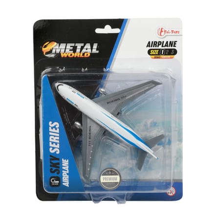 Toi-toys Metal Vliegtuig Pullback Wit 14 X 13 Cm
