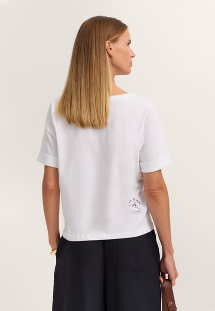 Bugatti Damen T-shirt met moderne pasvorm van katoen
