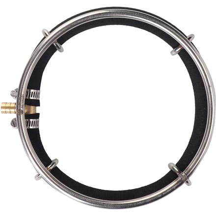 Aquarium Ronde Luchtbel Diffuser Ring Visvijver Zuurstofbeluchter(Enkele Ring Dia 15cm) black