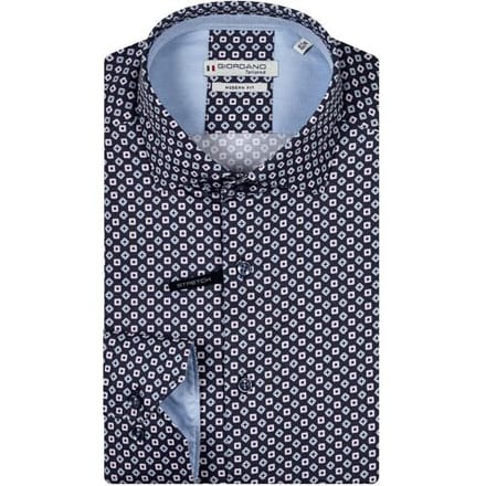 Giordano Overhemd Maggiore Semi Cutawa Allover Graphic Pattern Cerise-Multi / male