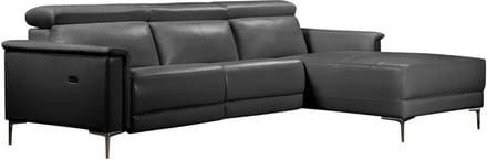 Lund-ChaiseLongue - 1 Elektrische Relax - Zwart PU