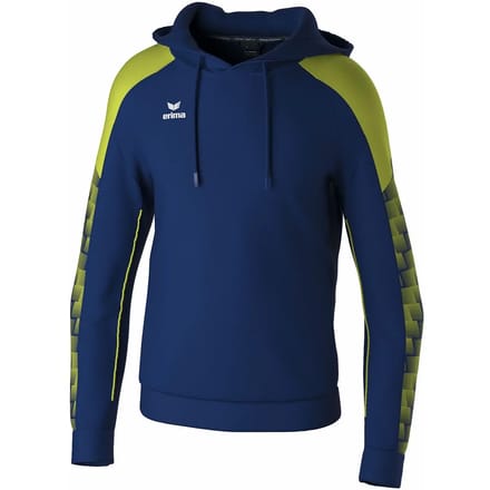Erima Evo Star Sweatshirt Met Capuchon Kinderen - Marine / Geel | Maat: 128