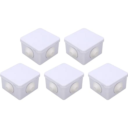 5 Pièces Boîte de Câbles en Plastique Étanche avec Bouchon en Caoutchouc IP55 Étanche Boîte de Jonction de Fil