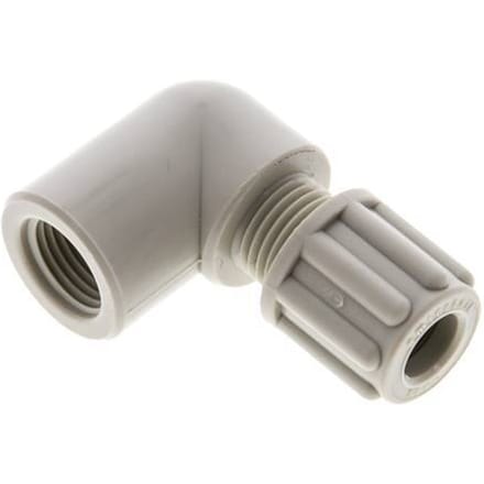 6x4mm & G1/8'' PP L-Vorm Knelfitting Binnendraad 10bar