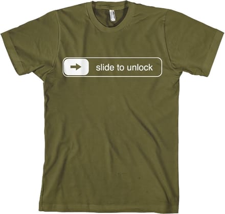 Hybris Slide To Unlock T-shirt olijfgroen