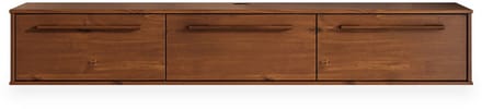 TECCA-lowboard van 180 cm, hangend, van massief hout – afwerking in kastanje