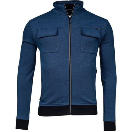 Baileys Vest Sweat Cardigan Zip Two-Tone Oxford Doubleface Jacquard Interlock Navy / male