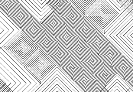 Fotobehang Abstract Pattern Black White | PANORAMIC - 250cm x 104cm | 130g/m2 Vlies