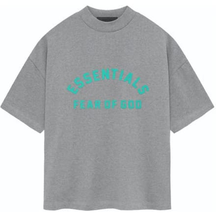 Fear Of God Essentials Heavy Jersey Dark Heather Oatmeal T-Shirt