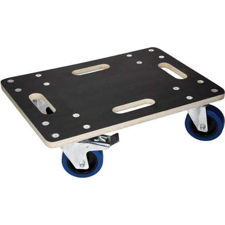 Meubeldolly 35 x 50 cm van multiplex met parkeerrem Laadvermogen 800 kg
