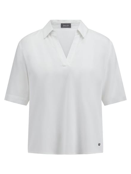 Blouse korte mouwen Van BASLER wit