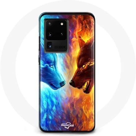 Case voor Samsung Galaxy S20 Ultra Ice en Fire Wolf