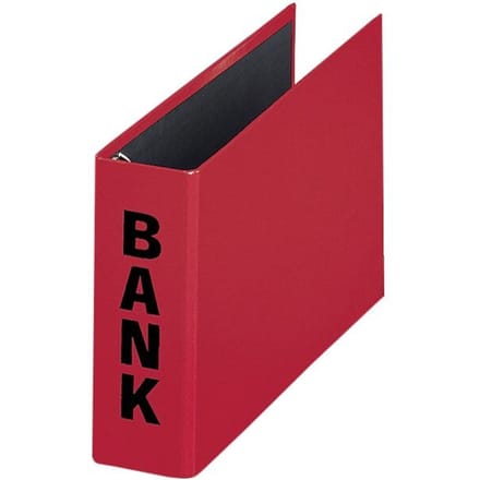 Pagna ringmap (PCR) formaat 14 x 25 cm rood glans uitvoering met zwarte belettering