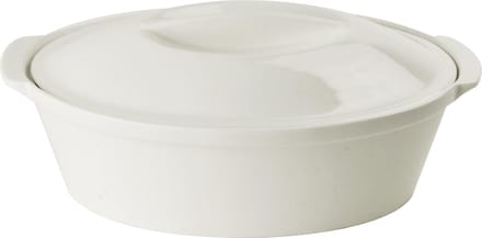 Gusta - Ovenschaal met Deksel - Wit - Ovaal - 30cm
