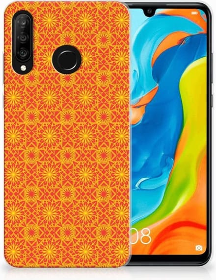 Huawei P30 Lite TPU bumper Batik Oranje