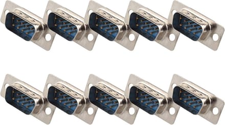 Seriële RS232 connector 9-pins SUB-D (m) / solderen 10 stuks