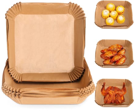 Airfryer wegwerppapier voor friteuses 20x20 cm 100-pack