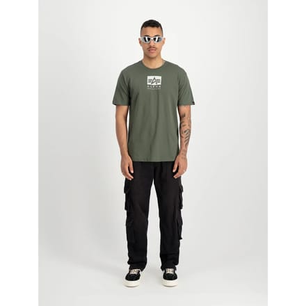 T-shirt met satijnen logo Alpha Industries