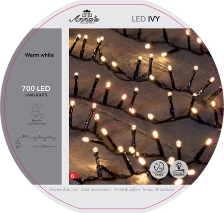 Anna's Collection Kerstverlichting op haspel - 700 leds - 16 meter - warm wit - buiten