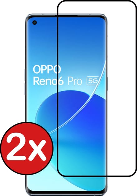 Screenprotector - 2 Stuks - Geschikt voor OPPO Reno 6 Pro - Full Cover - Beschermglas - Gehard Glas - Tempered Glass - Screen Protector