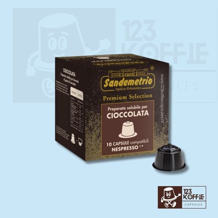 Chocolade koffie capsules Nespresso 10 st. Sandemetrio