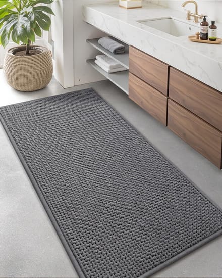 Ibenzoa® Zachte en Antislip Badmat van Chenille voor Badkamer en Douche