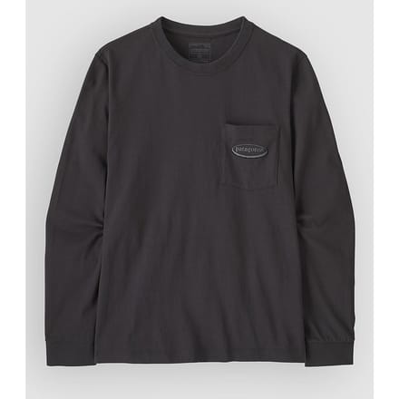 Patagonia Mw 95 Oval Logo Pocket Longsleeve zwart