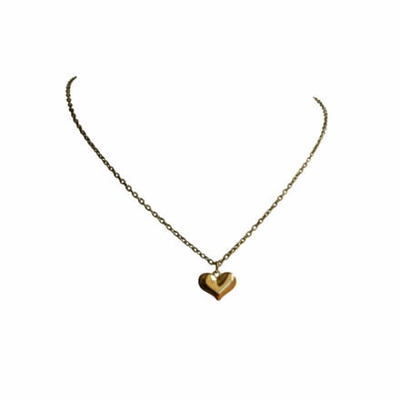 FlowJewels - schakelketting - hart - staal - goud kleurig